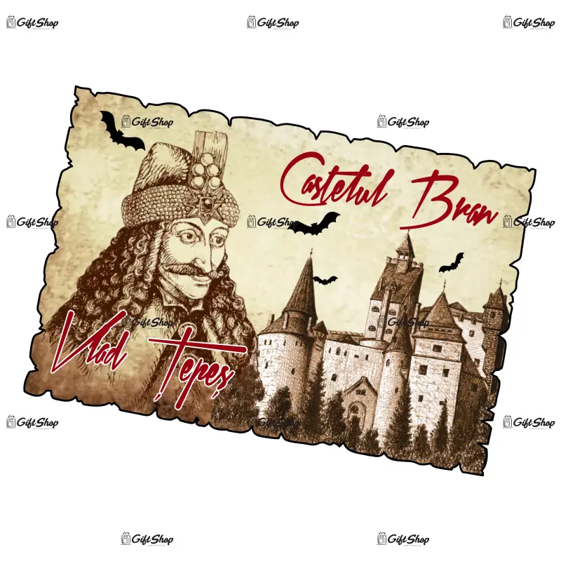 Castelul bran, romania, magnet frigider mgs070